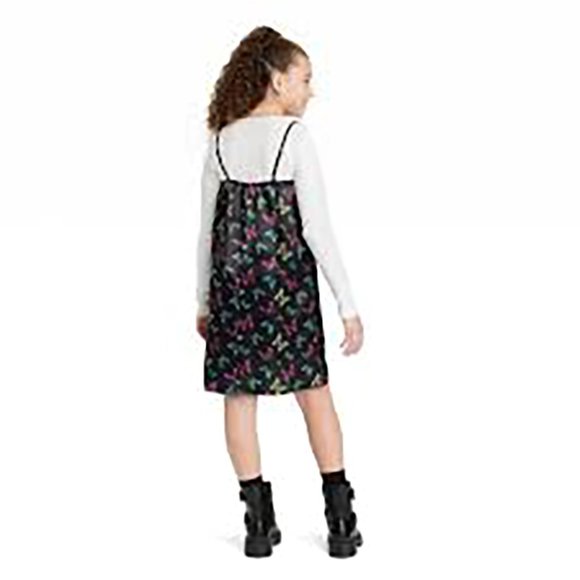 NWT ART CLASS 2-for-1 Long Sleeve Dress - Girls Black Butterfly Size XL (14/16) - Picture 2 of 3